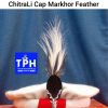 White ChitraLi Cap Markhor Feather