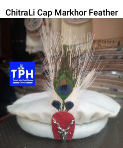 White ChitraLi Cap Markhor Feather