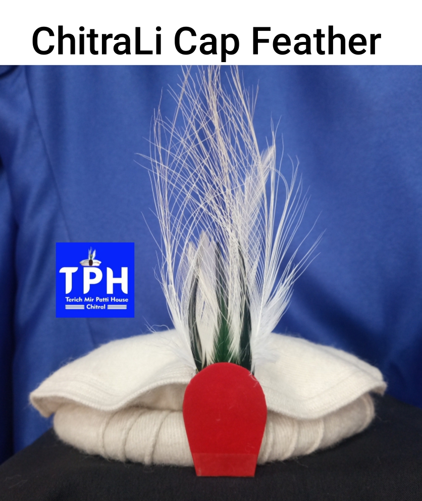 White ChitraLi Cap Feather
