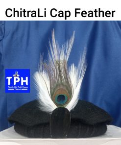 Black ChitraLi Cap With Feather