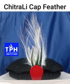 Black ChitraLi Cap With Feather