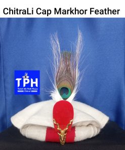 White ChitraLi Cap Markhor Feather