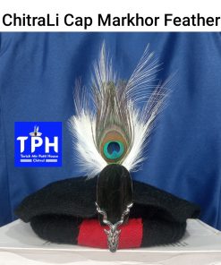 Black ChitraLi Cap Markhor Feather