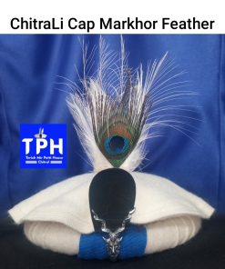 White ChitraLi Cap Markhor Feather