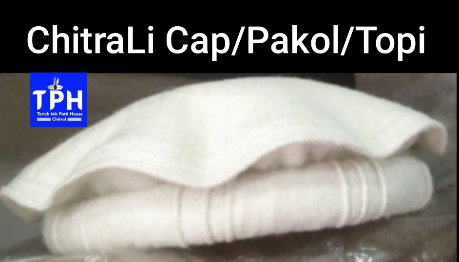 White ChitraLi Cap/Pakol/Topi