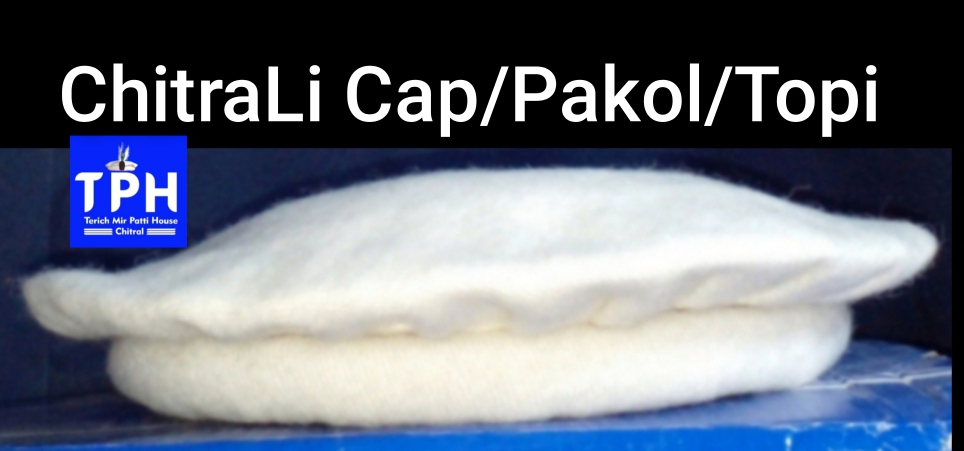 White Chitrali Cap/ Pakol/ Topi