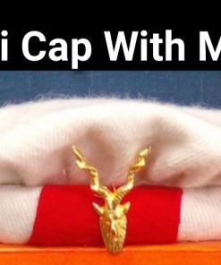 White Chitrali Cap with Markhor
