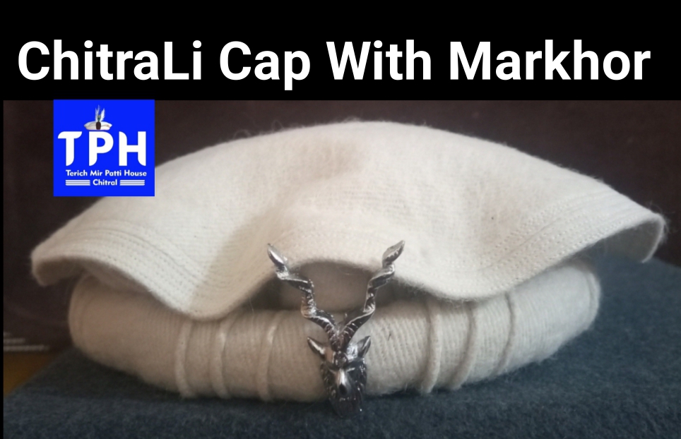 White Chitrali Cap With Markhor