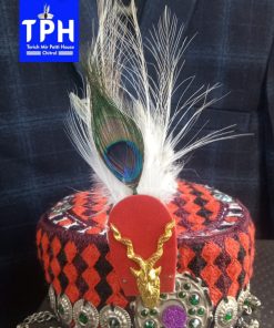 Halima Sultan Chitrali Cap With Markhor Feather