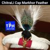 White ChitraLi Cap With Markhor Feather