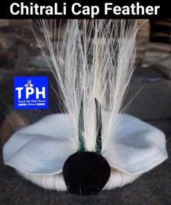 White ChitraLi Cap Feather