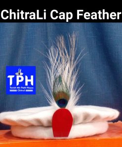 White ChitraLi Cap With Feather (Copy)