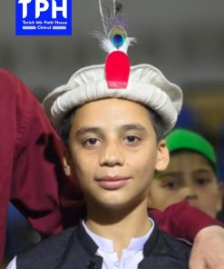 White ChitraLi Children Cap Feather