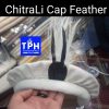 White ChitraLi Cap Feather