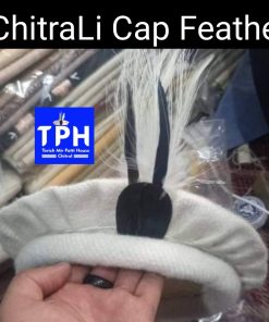 White ChitraLi Cap Feather