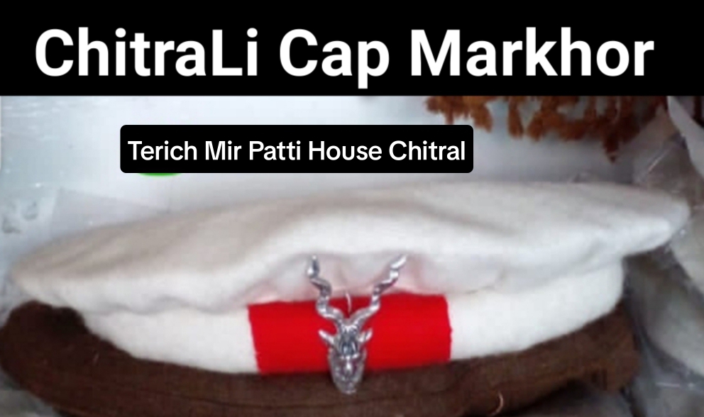 White Chitrali Cap with Markhor